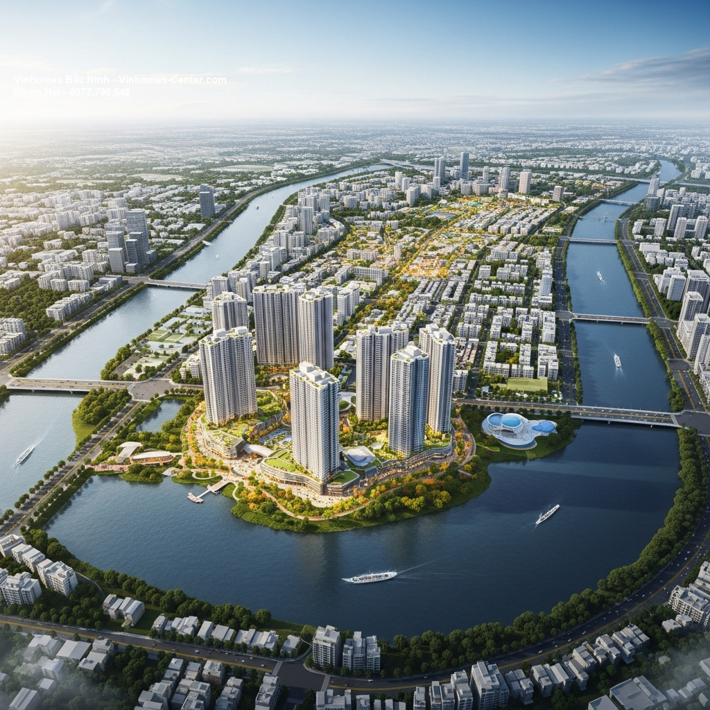 Tiến độ Vinhomes Bắc Ninh 2024: Biểu tượng phồn hoa đang hình thành 2 Phối cảnh tổng thể dự án