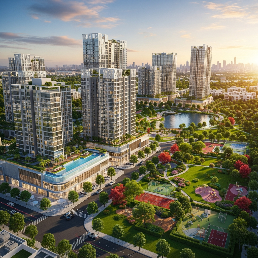 Vinhomes Golden City - Điểm Đến Lý Tưởng Cho An Cư Và Đầu Tư Năm 2026 2 Phối cảnh tổng thể dự án